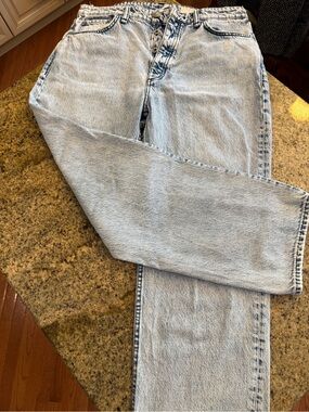rag & bone Light Blue Straight Leg Jeans Size 32 Made in Japan- Vintg Light Wash